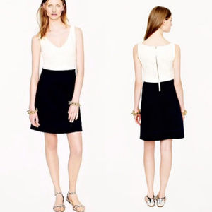 J.Crew Women's Color Block Ponte Knit Dress Navy 0